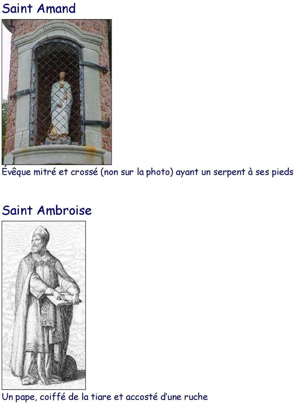 à ses pieds Saint Ambroise Un pape,