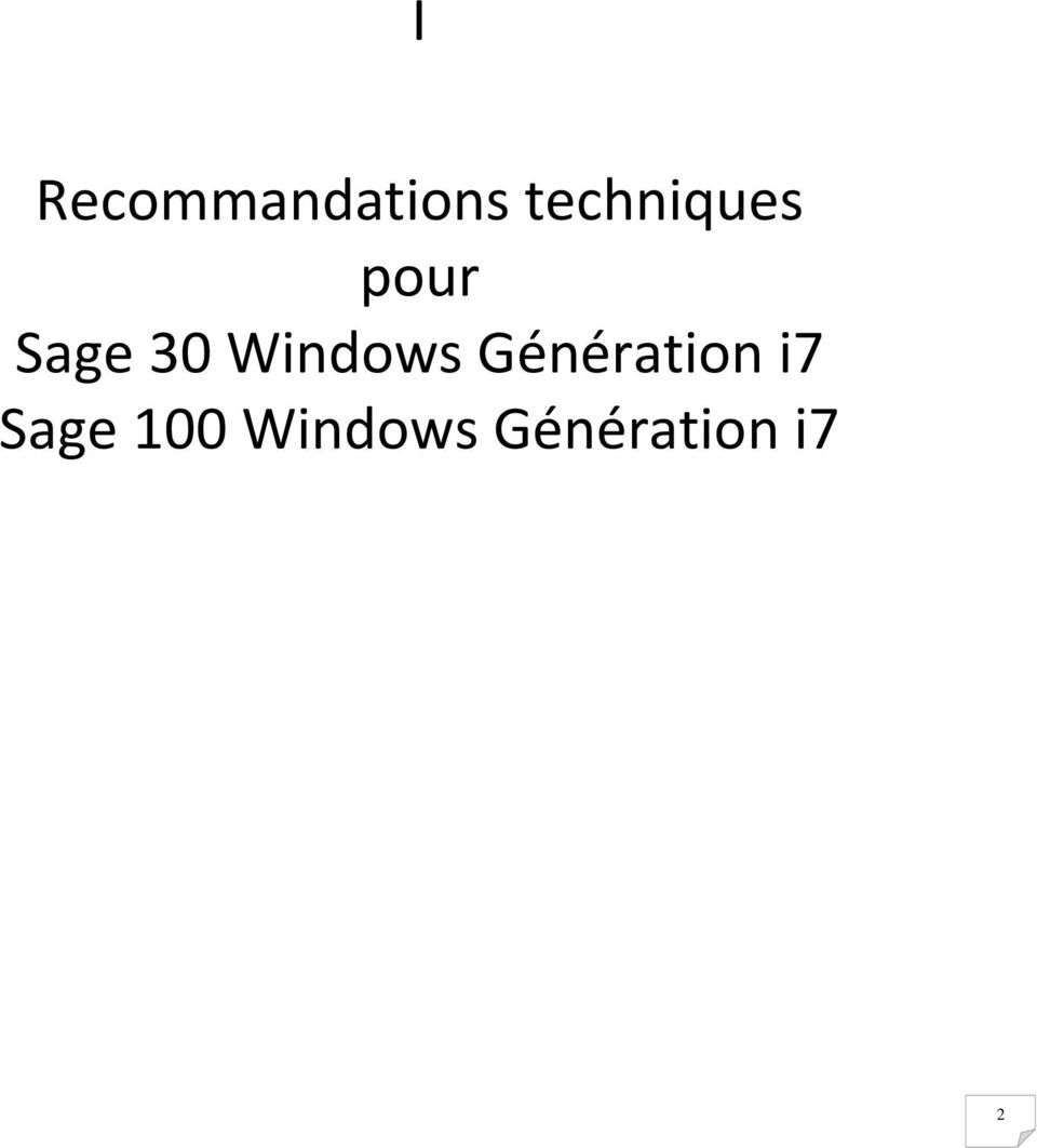 Windows Génération i7