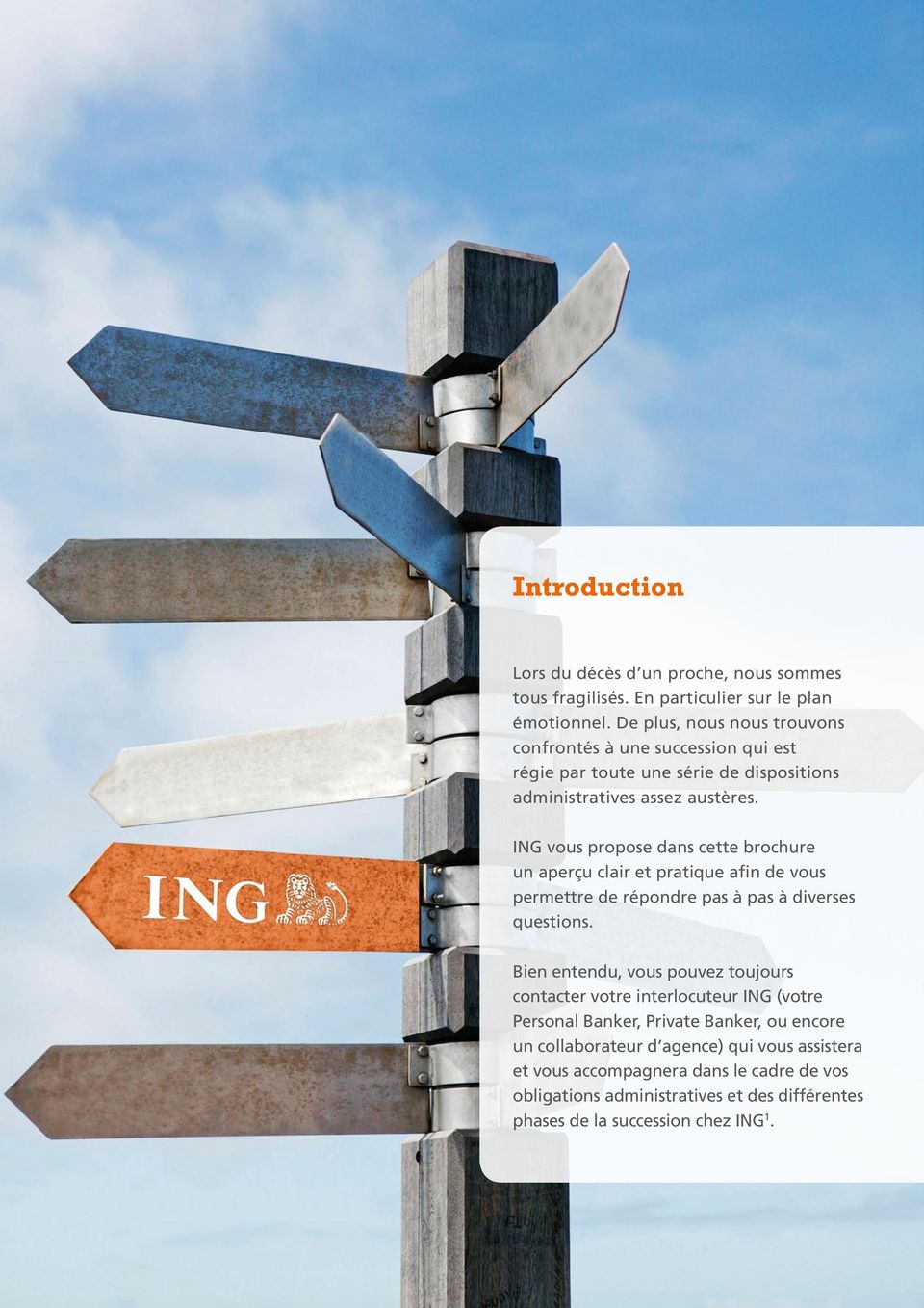 ING vous propose dans cette brochure un aperçu clair et pratique afin de vous permettre de répondre pas à pas à diverses questions.
