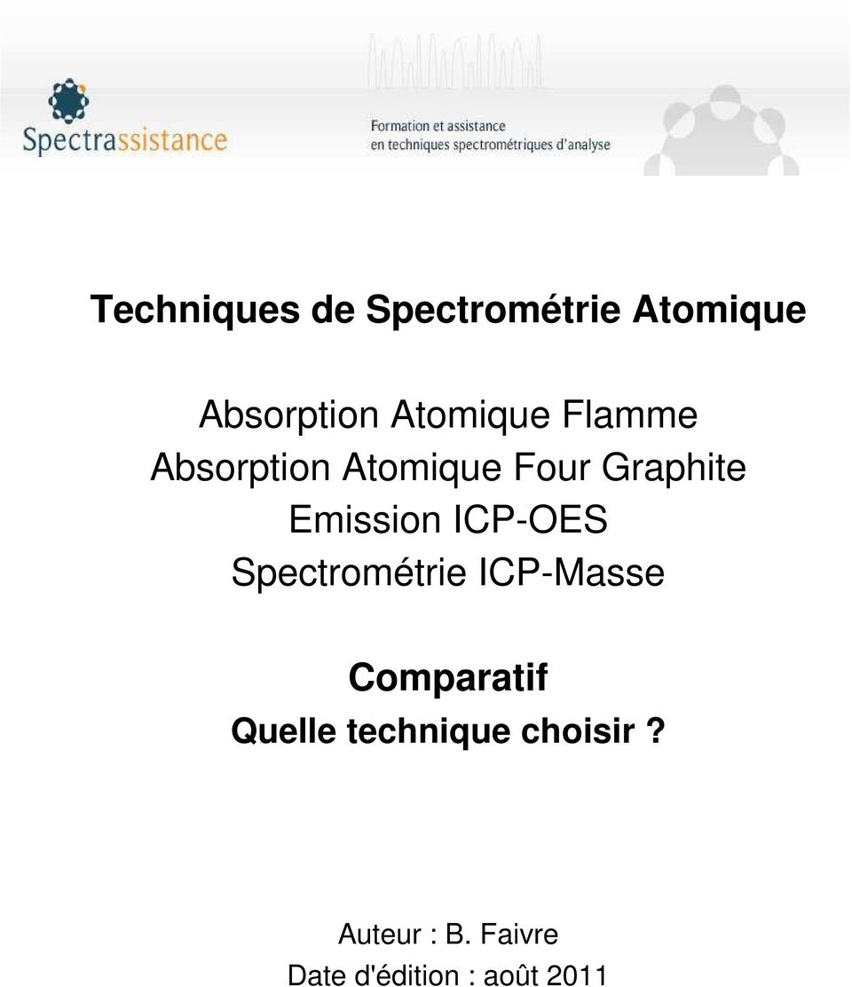 Emission ICP-OES Spectrométrie ICP-Masse Comparatif
