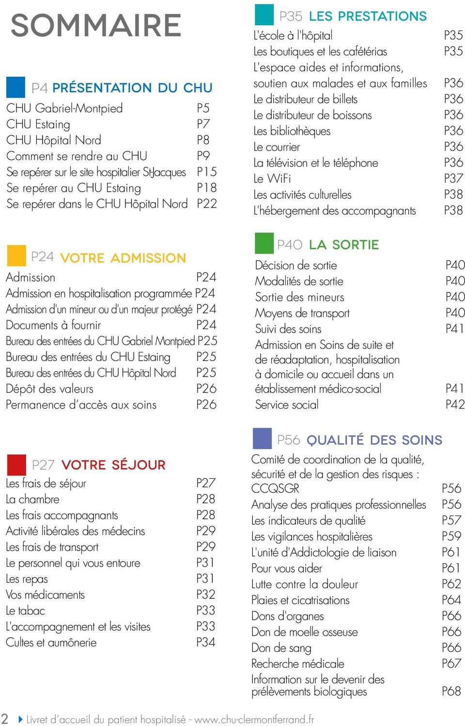 Livret d accueil. du patient hospitalisé au CHU de Clermont-ferrand - PDF  Téléchargement Gratuit