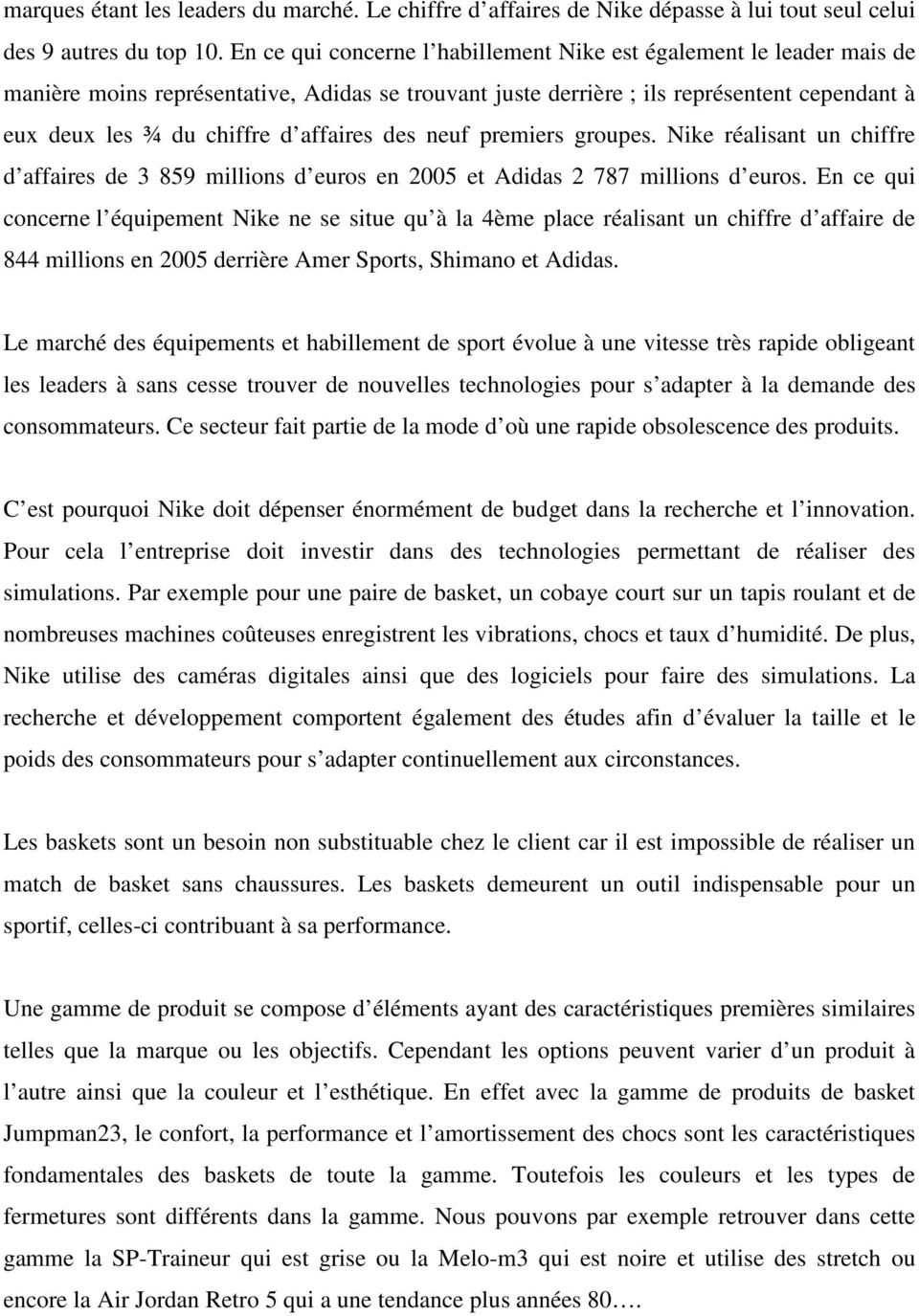 LA POLITIQUE DE PRODUIT : NIKE - PDF Téléchargement Gratuit