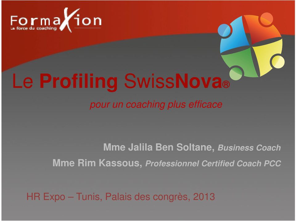 Coach Mme Rim Kassous, Professionnel