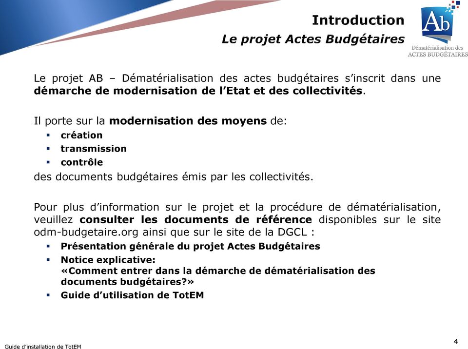 totem actes budgetaires
