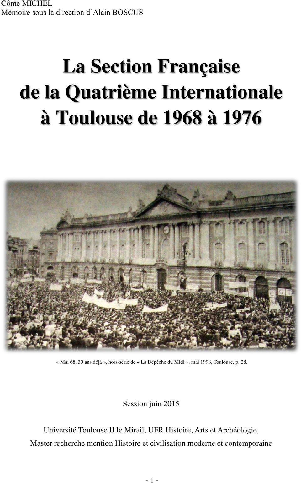 Midi», mai 1998, Toulouse, p. 28.