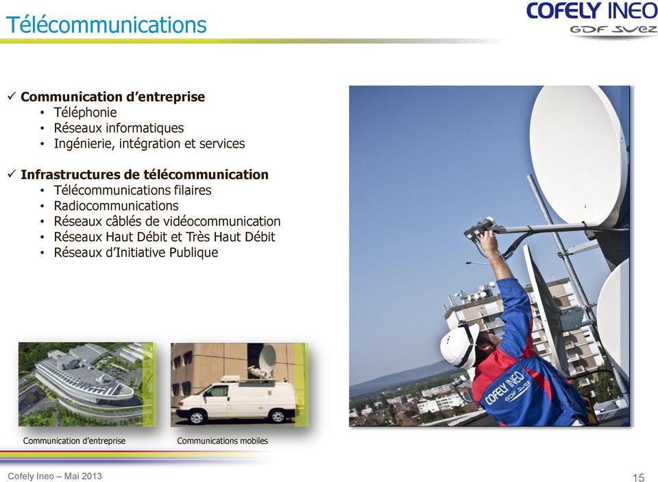 Radiocommunications Réseaux câblés de vidéocommunication Réseaux Haut Débit et Très Haut Débit