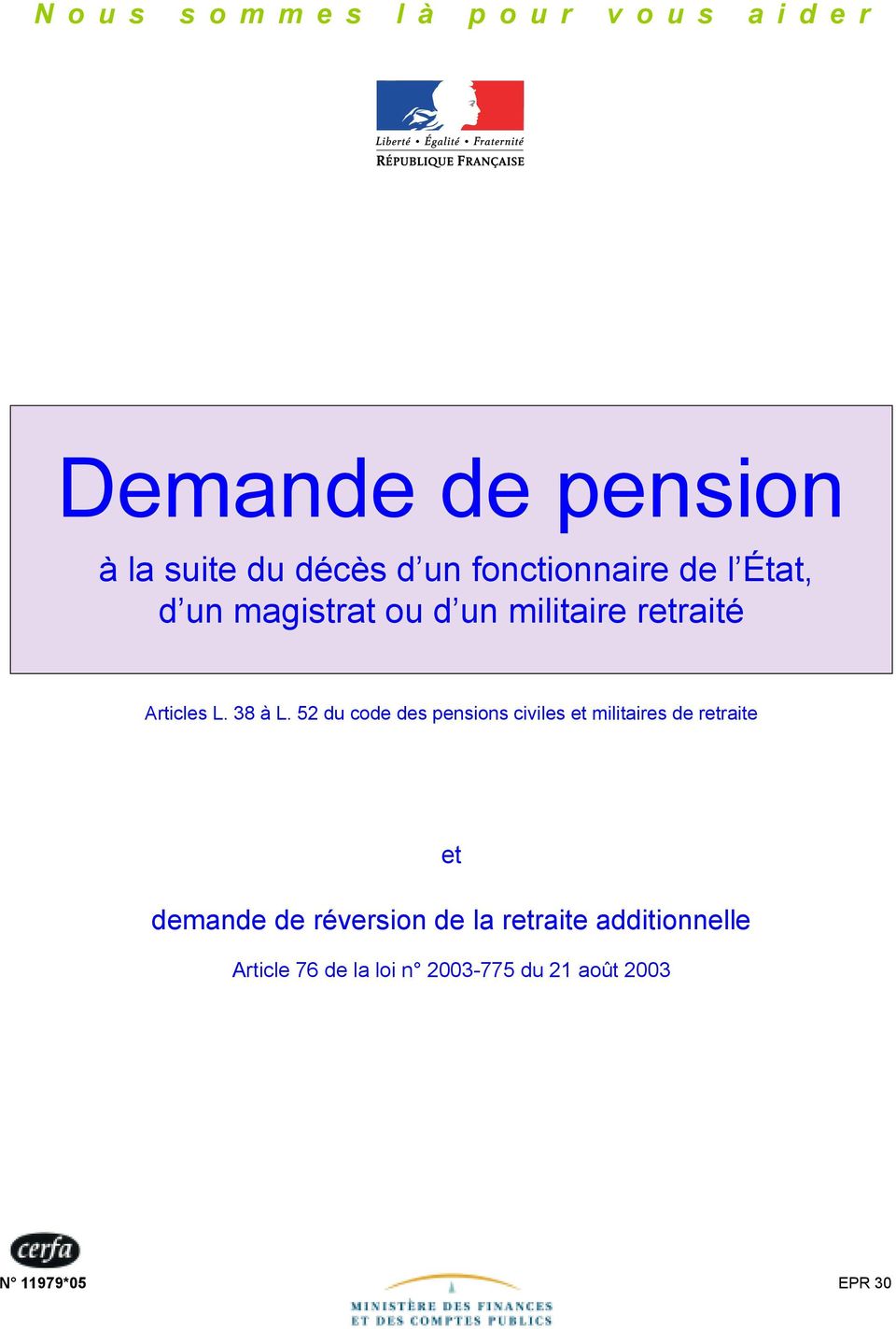 52 du code des pensions civiles et militaires de retraite