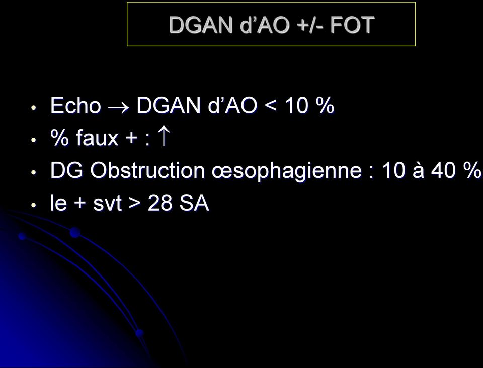 : DG Obstruction