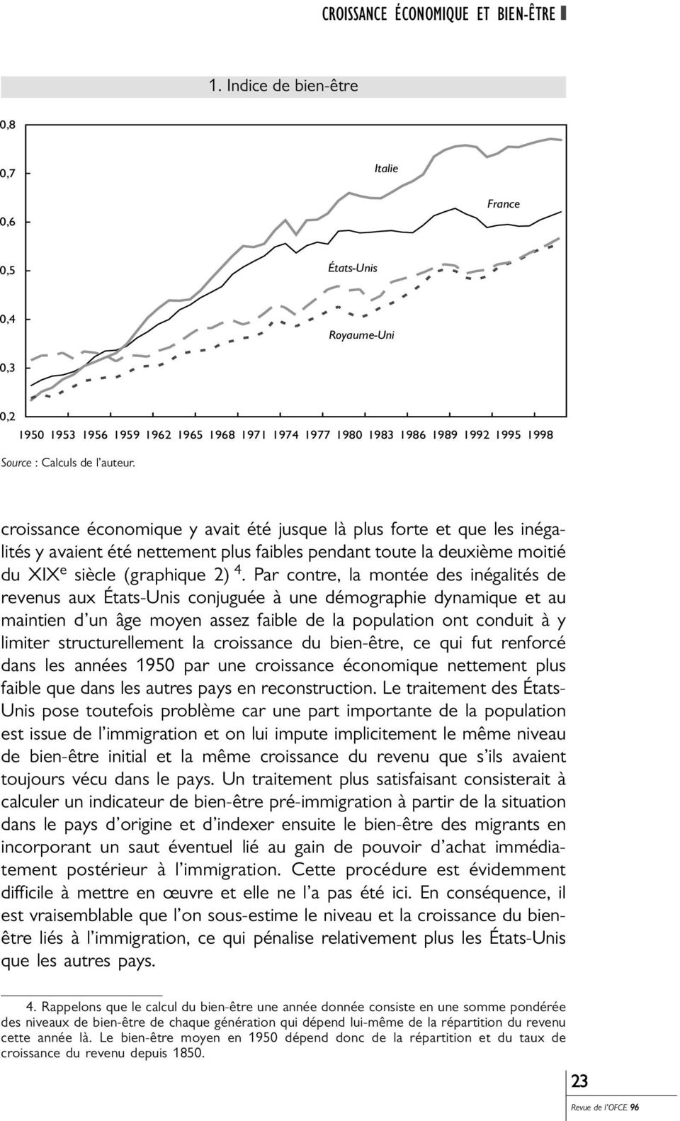 croissance économique y avait été jusque là plus forte et que les inégalités y avaient été nettement plus faibles pendant toute la deuxième moitié du XIX e siècle (graphique 2) 4.