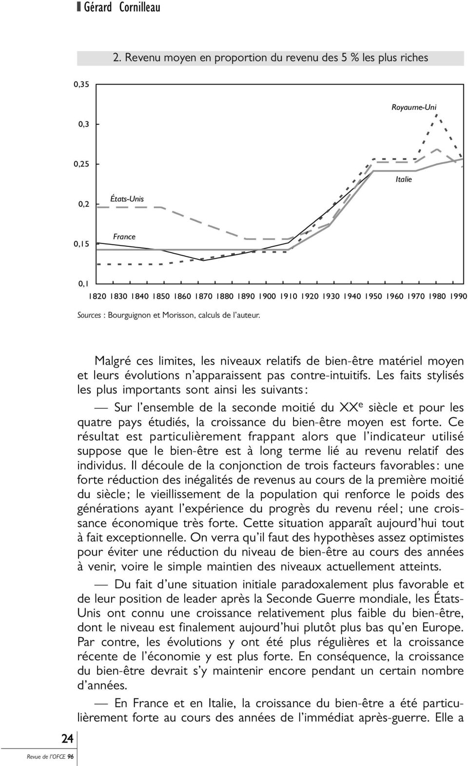 1970 1980 1990 Sources : Bourguignon et Morisson, calculs de l auteur. Malgré ces limites, les niveaux relatifs de bien-être matériel moyen et leurs évolutions n apparaissent pas contre-intuitifs.