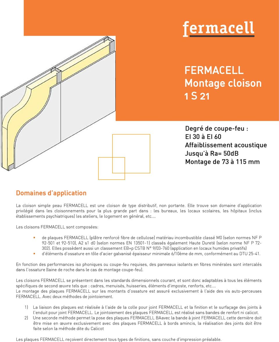 Fermacell Montage Cloison 1 S 21 Pdf Free Download