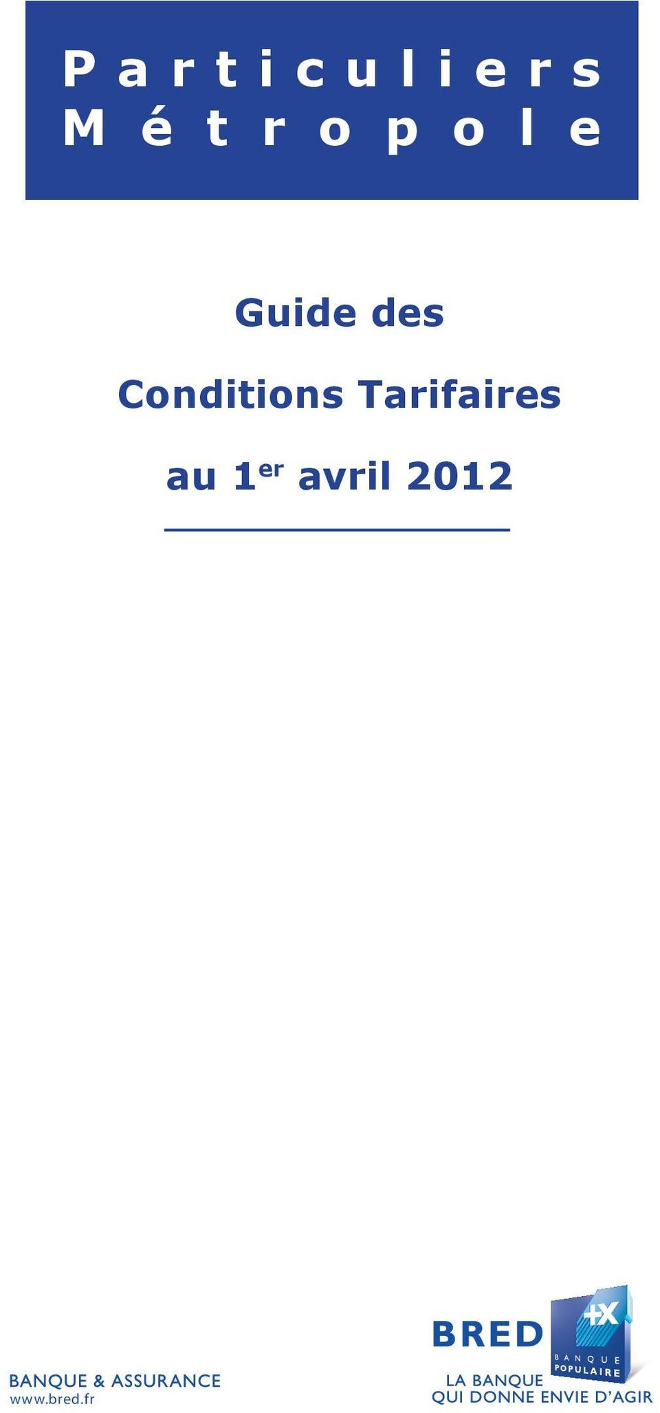 Conditions Tarifaires au