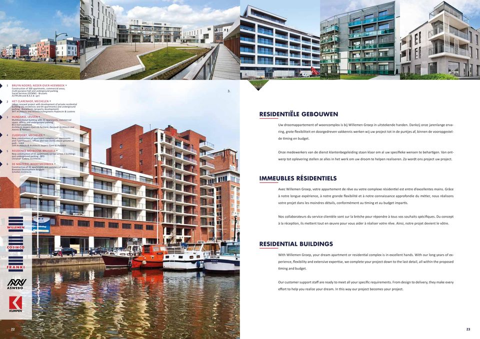 HET CLARENHOF, MECHELEN» Urban renewal project with development of private residential building (2 residences and 64 apartments) and underground parking - Bouwfonds (property development) WIT