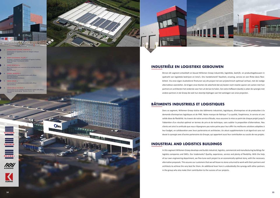 Moortgat /Vandeputte Safety Talboom ZARO, KONTICH» New construction and expansion of an existing industrial building SVR-Architects SEGRO, BORNEM» Construction of a distribution centre with offices