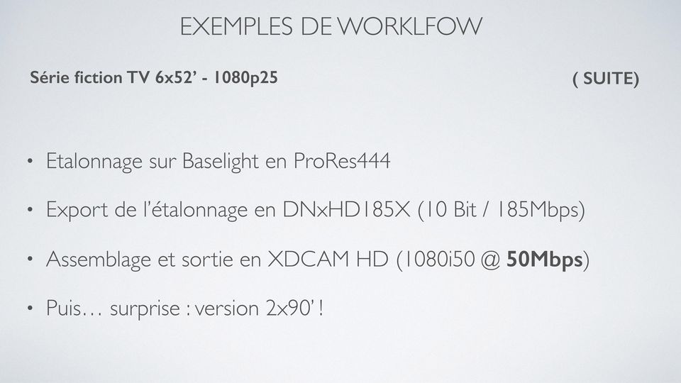 Export de l étalonnage en DNxHD185X (10 Bit / 185Mbps)!