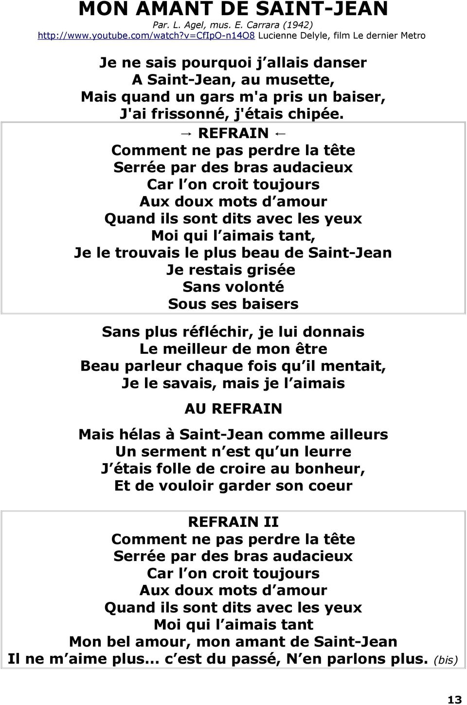 SOUS LES PONTS DE PARIS Paroles: Jean Rodor, musique: Vincent Scotto (1914)  Albert Préjean - PDF Free Download