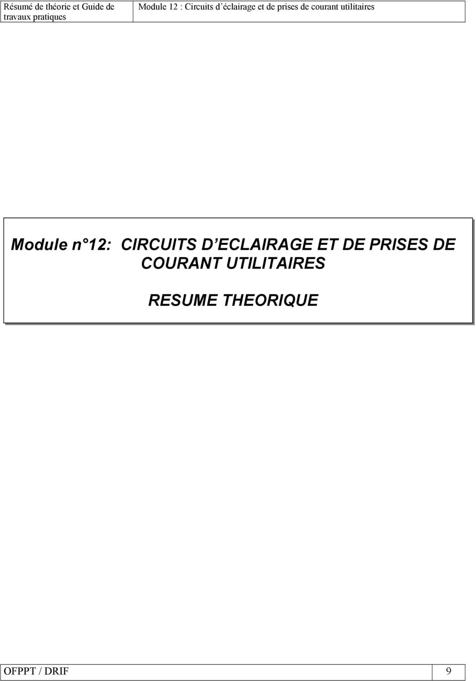 COURANT UTILITAIRES