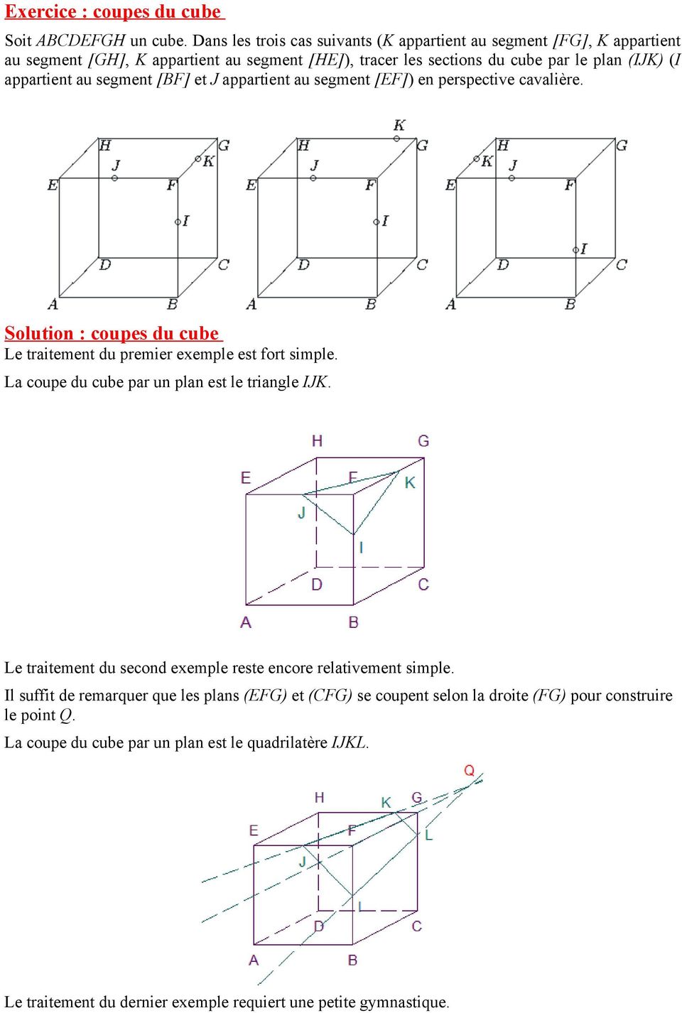 Calcul De La Diagonale D Un Cube Exercice : coupes du cube - PDF Téléchargement Gratuit