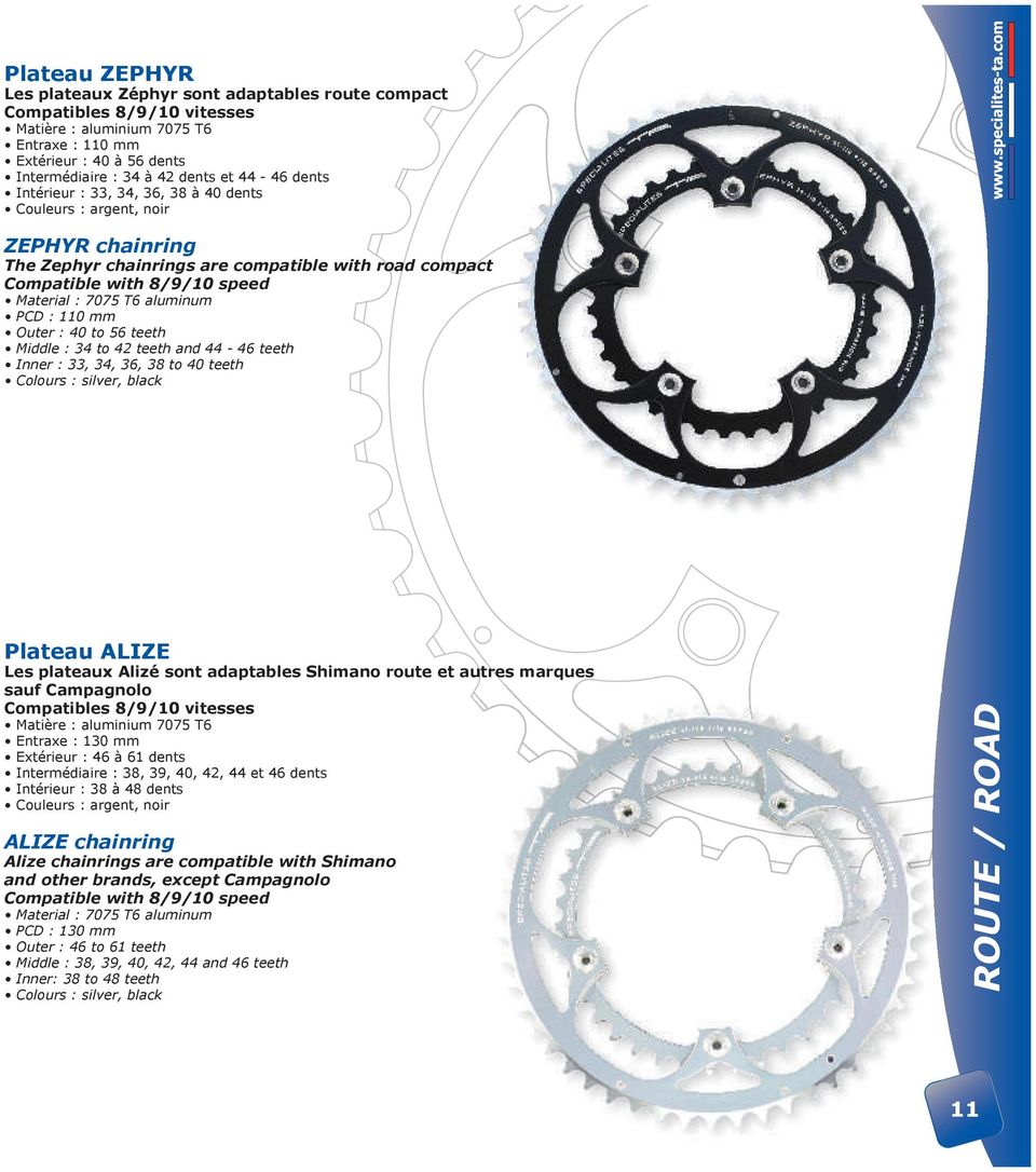 Campagnolo PLATEAU SPECIALITES T.A 38 DENTS ENTRAXE 110 ADAPTABLE COMPACT CAMPAGNOLO NEUF