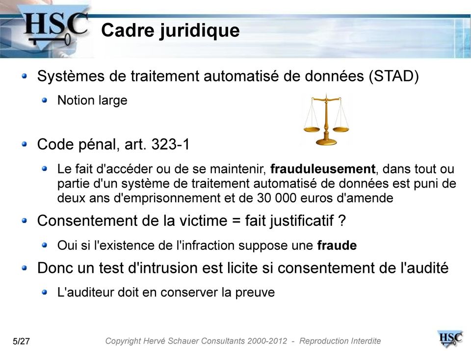 données est puni de deux ans d'emprisonnement et de 30 000 euros d'amende Consentement de la victime = fait justificatif?
