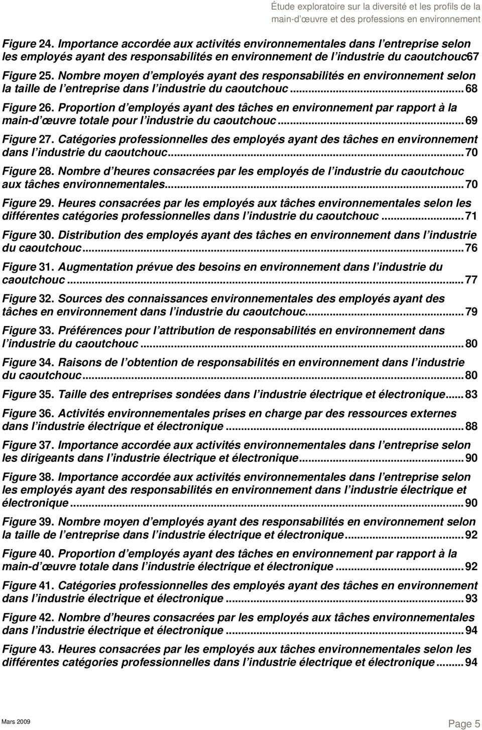 Proportion d employés ayant des tâches en environnement par rapport à la main-d œuvre totale pour l industrie du caoutchouc... 69 Figure 27.