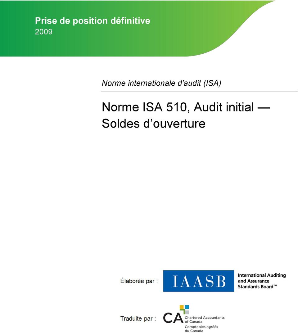 internationale d audit (ISA)