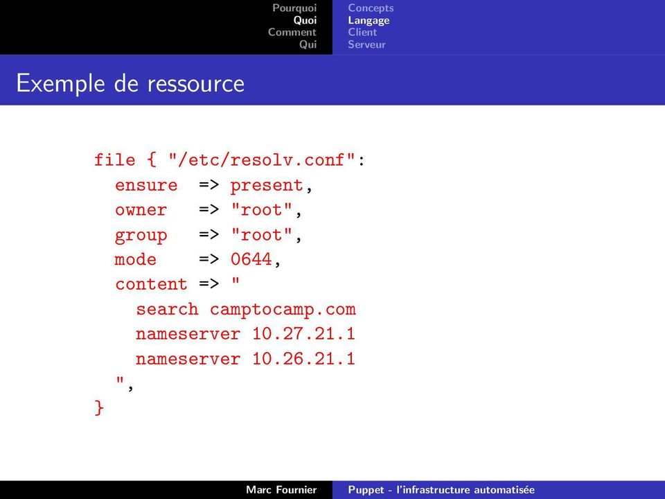 conf": ensure => present, owner => "root", group =>