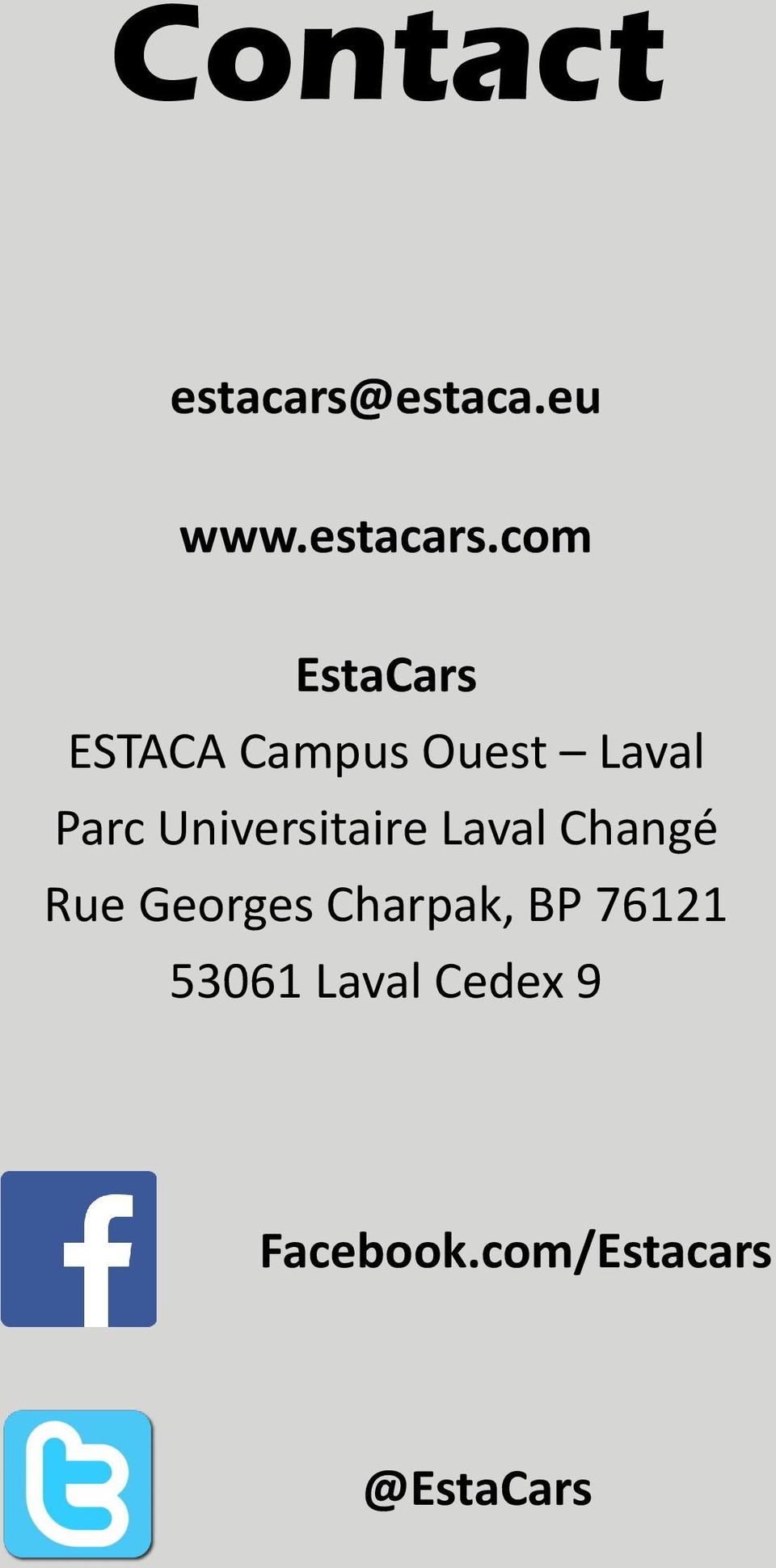com EstaCars ESTACA Campus Ouest Laval Parc
