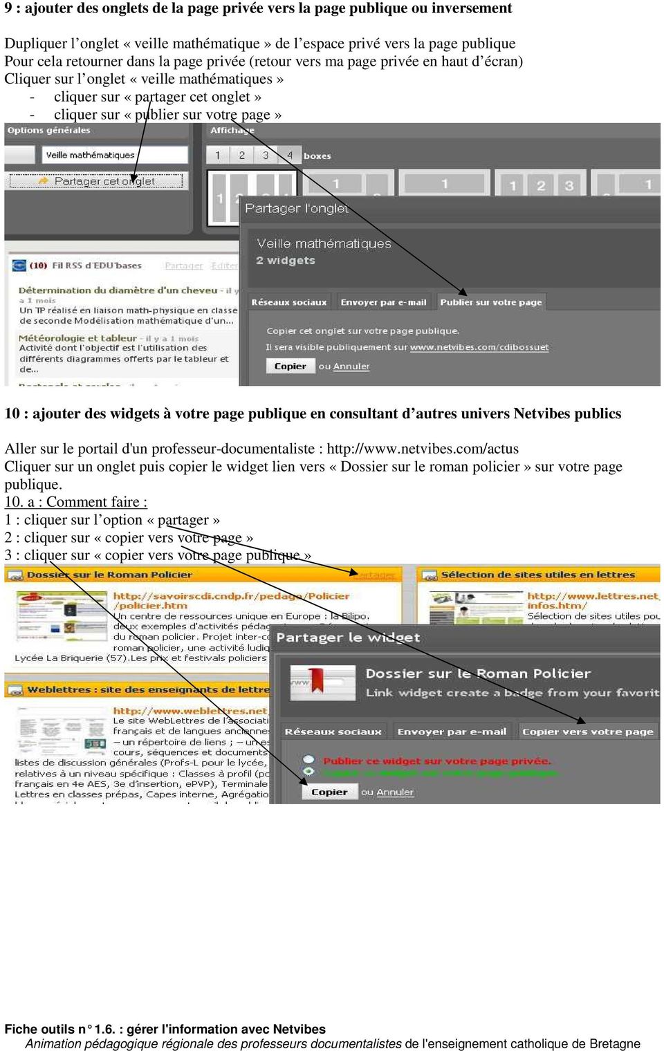 page publique en consultant d autres univers Netvibes publics Aller sur le portail d'un professeur-documentaliste : http://www.netvibes.