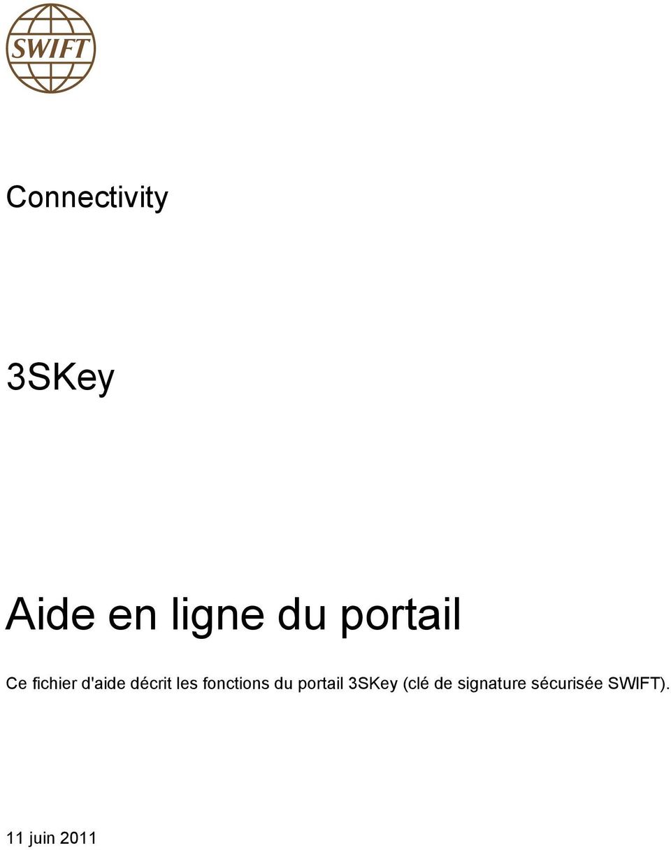 fonctions du portail 3SKey (clé de