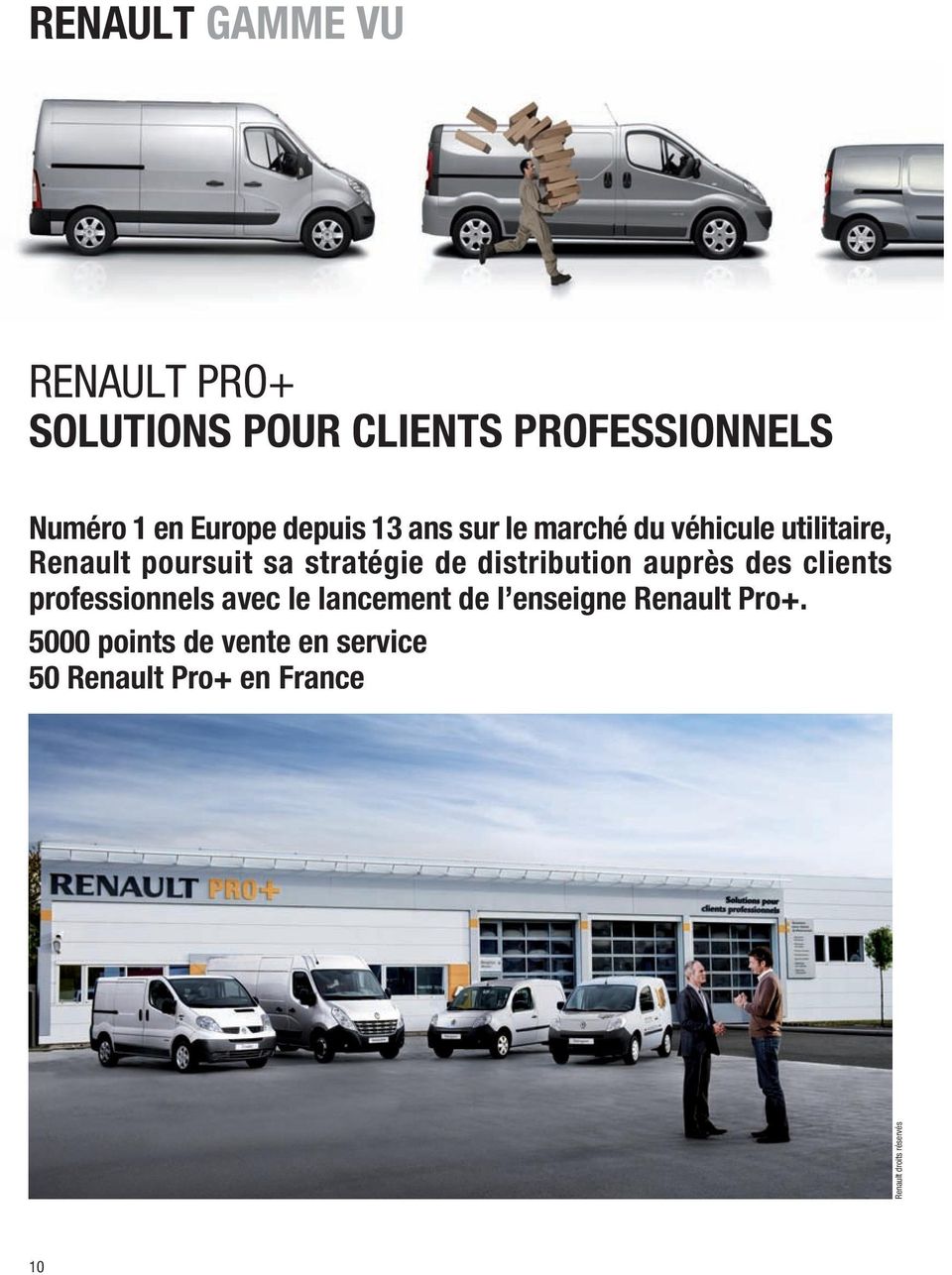 distribution auprès des clients professionnels avec le lancement de l enseigne Renault