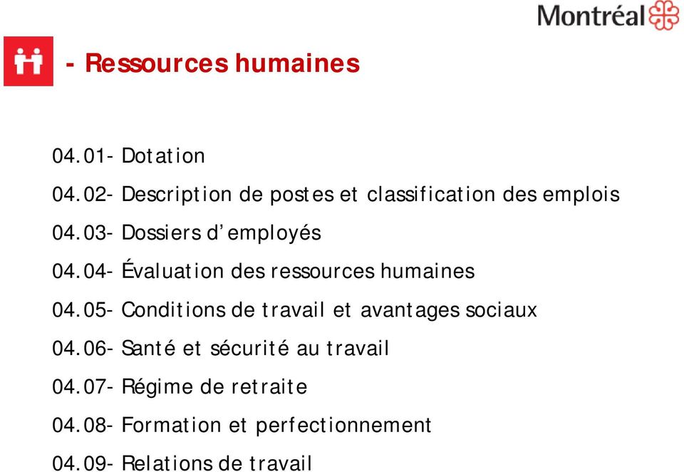 04- Évaluation des ressources humaines 04.