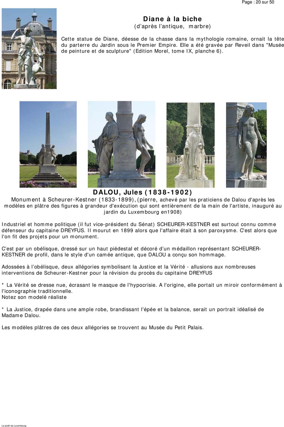 DALOU, Jules (1838-1902) Monument à Scheurer-Kestner (1833-1899), (pierre, achevé par les praticiens de Dalou d'après les modèles en plâtre des figures à grandeur d'exécution qui sont entièrement de