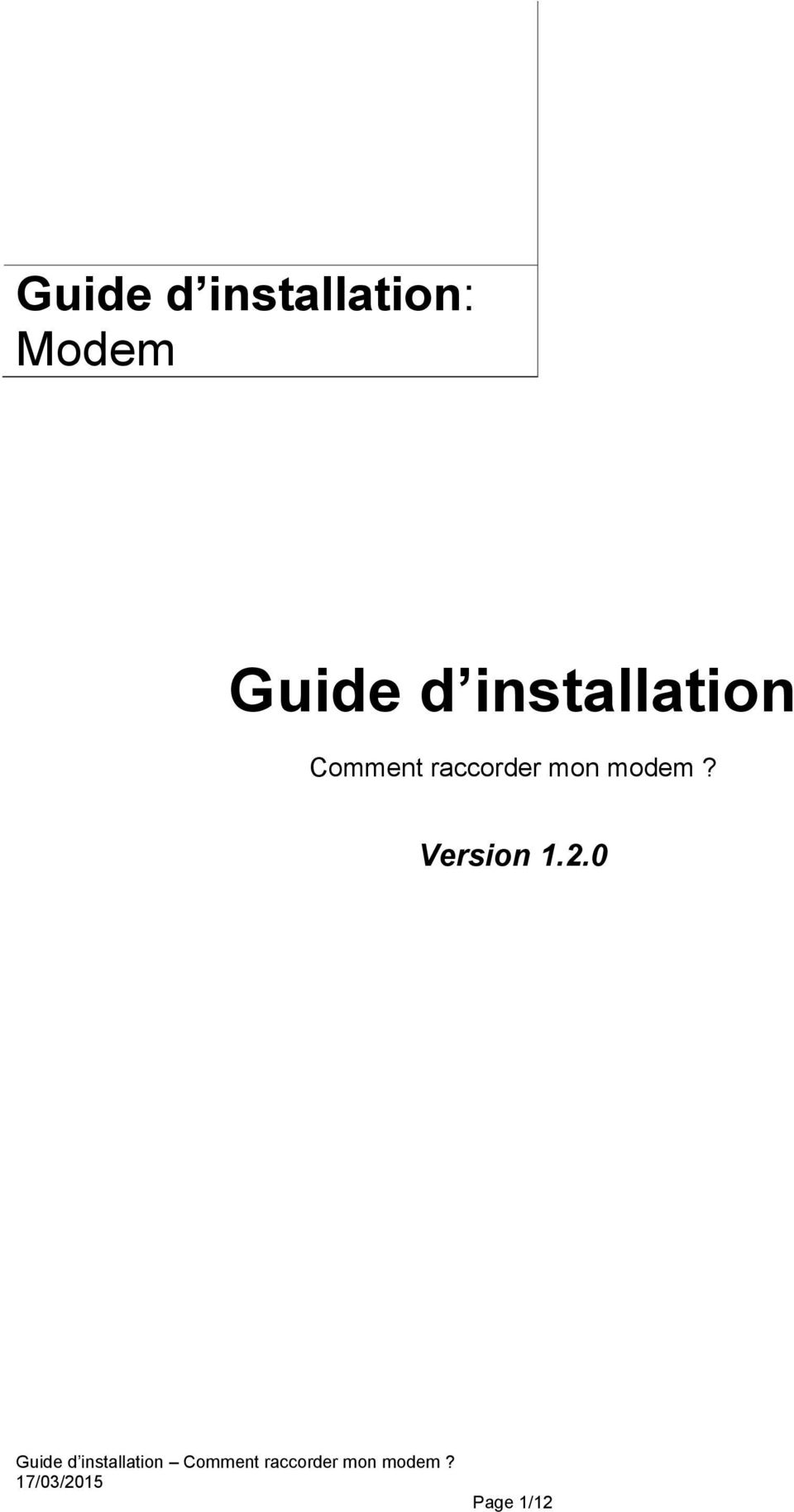 installation Comment