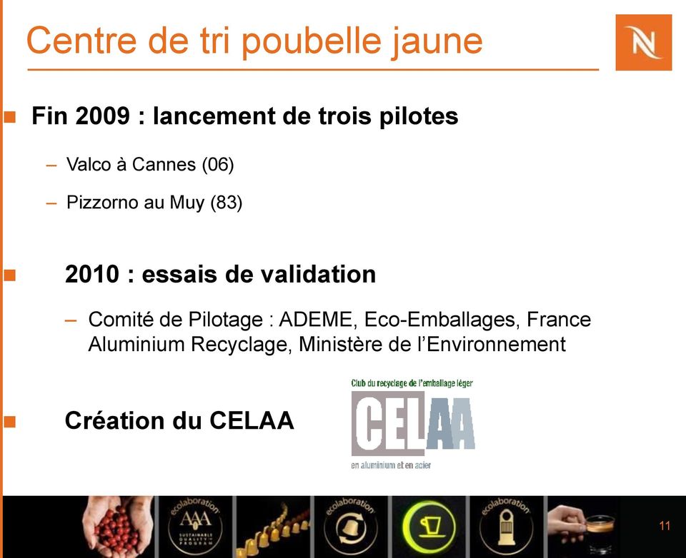 de validation Comité de Pilotage : ADEME, Eco-Emballages, France
