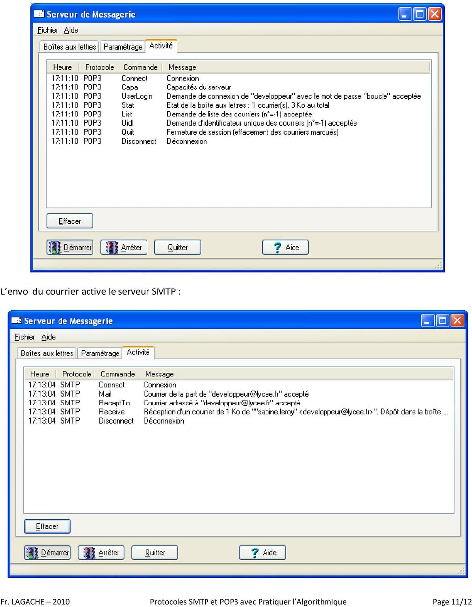 LAGACHE 2010 Protocoles SMTP et