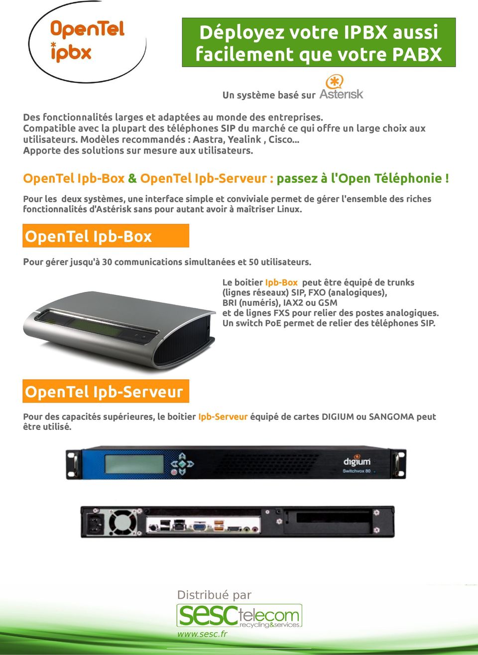 OpenTel Ipb-Box & OpenTel Ipb-Serveur : passez à l'open Téléphonie!