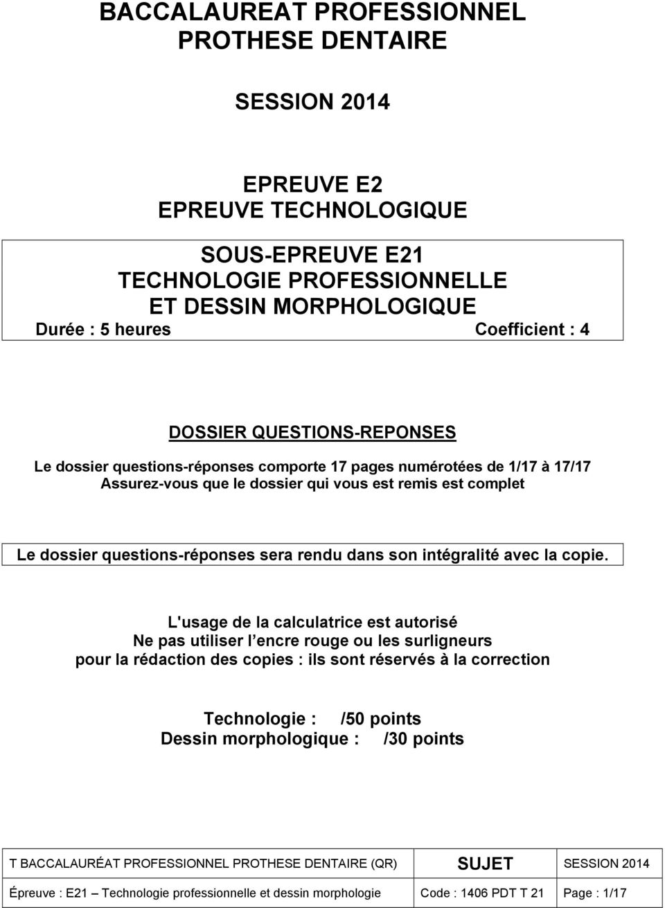 BACCALAUREAT PROFESSIONNEL PROTHESE DENTAIRE - PDF Free Download