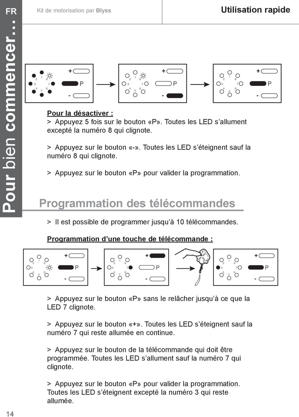 Programmation des télécommandes > Il est possible de programmer jusqu à 10 télécommandes.