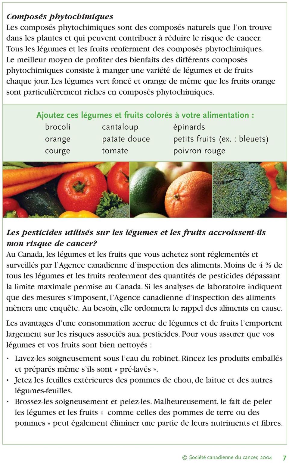 Le meilleur moyen de profiter des bienfaits des différents composés phytochimiques consiste à manger une variété de légumes et de fruits chaque jour.