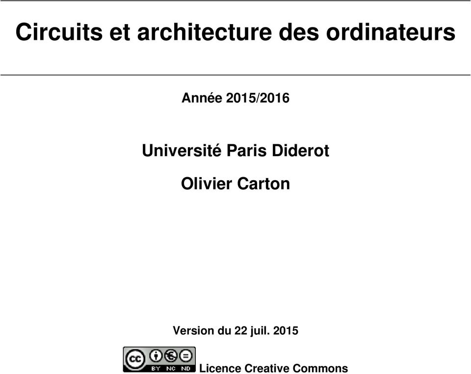 Université Paris Diderot Olivier