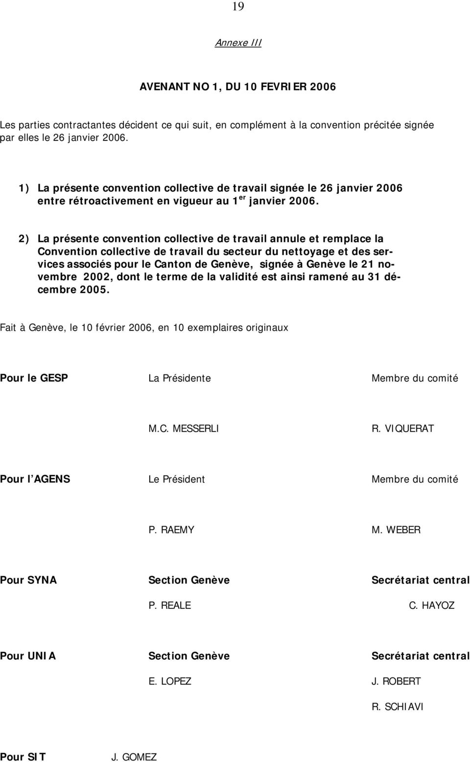 CONVENTION COLLECTIVE DE TRAVAIL. secteur du nettoyage POUR LE CANTON DE  GENEVE - PDF Free Download