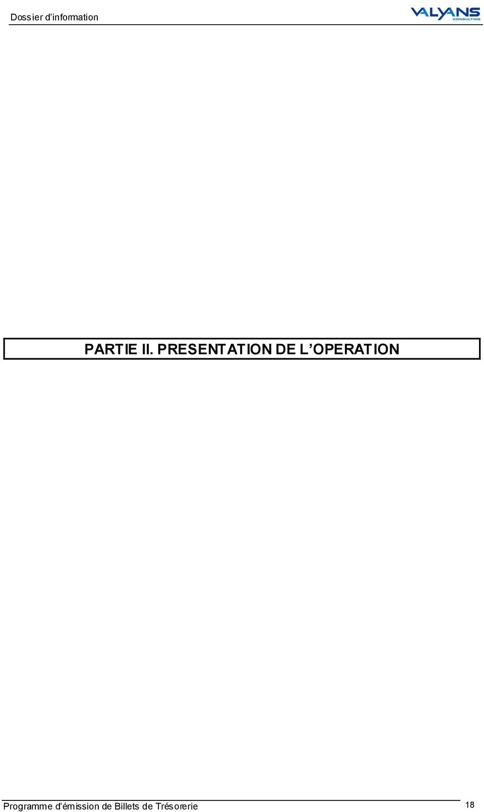 OPERATION Programme d