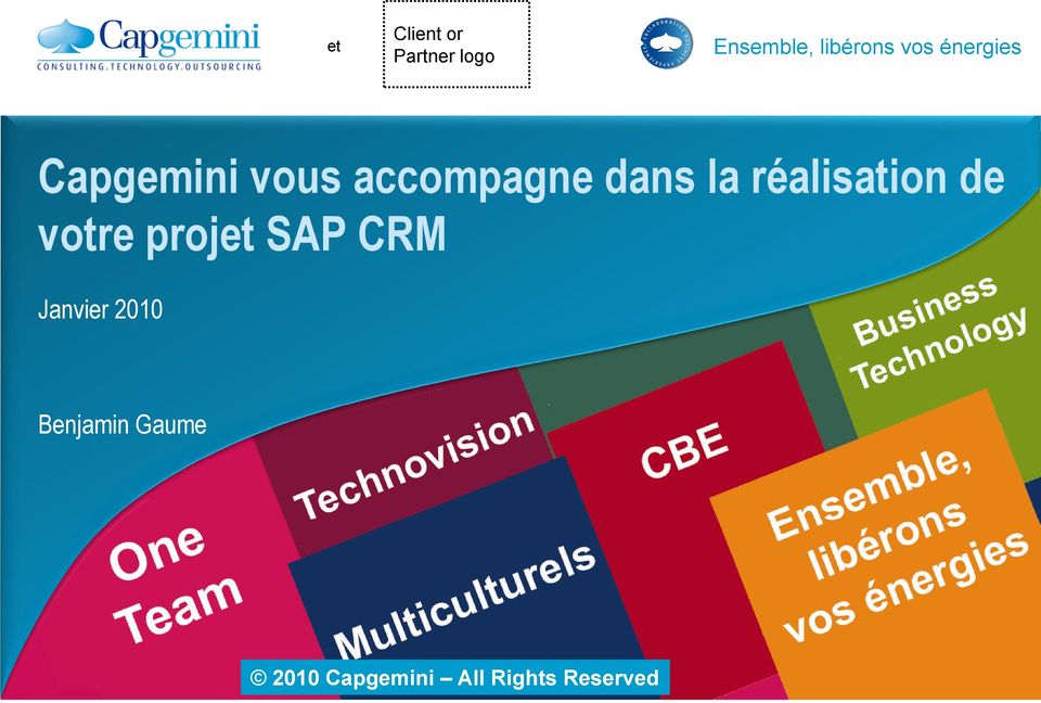 i de d votre projet SAP CRM Janvier 2010