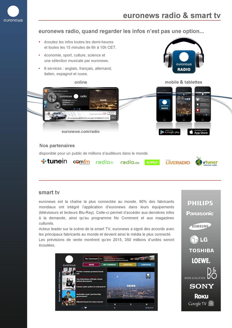 euronews radio & smart tv online mobile & tablettes euronews.