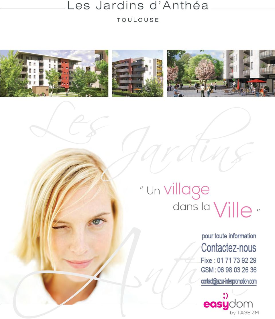 Les Jardins d Anthéa TOULOUSE. Les Jardins. Un village dans la. Ville. by  TAGERIM - PDF Téléchargement Gratuit