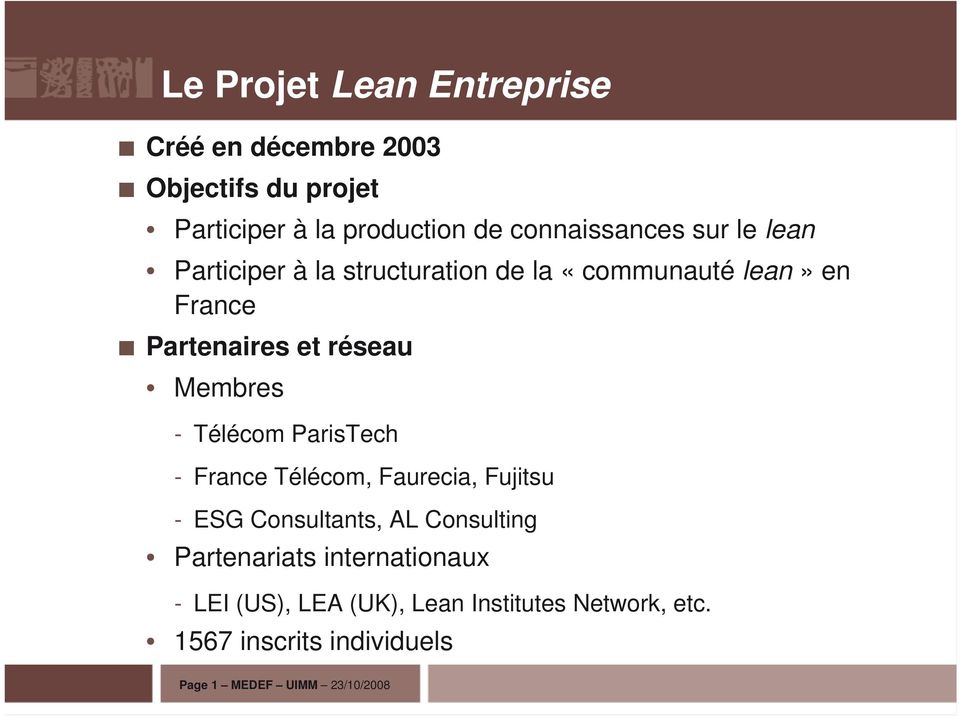 réseau Membres - Télécom ParisTech - France Télécom, Faurecia, Fujitsu - ESG Consultants, AL Consulting