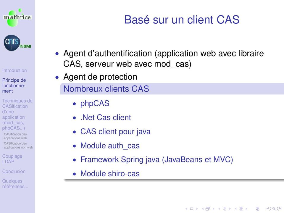 Nombreux clients CAS phpcas.