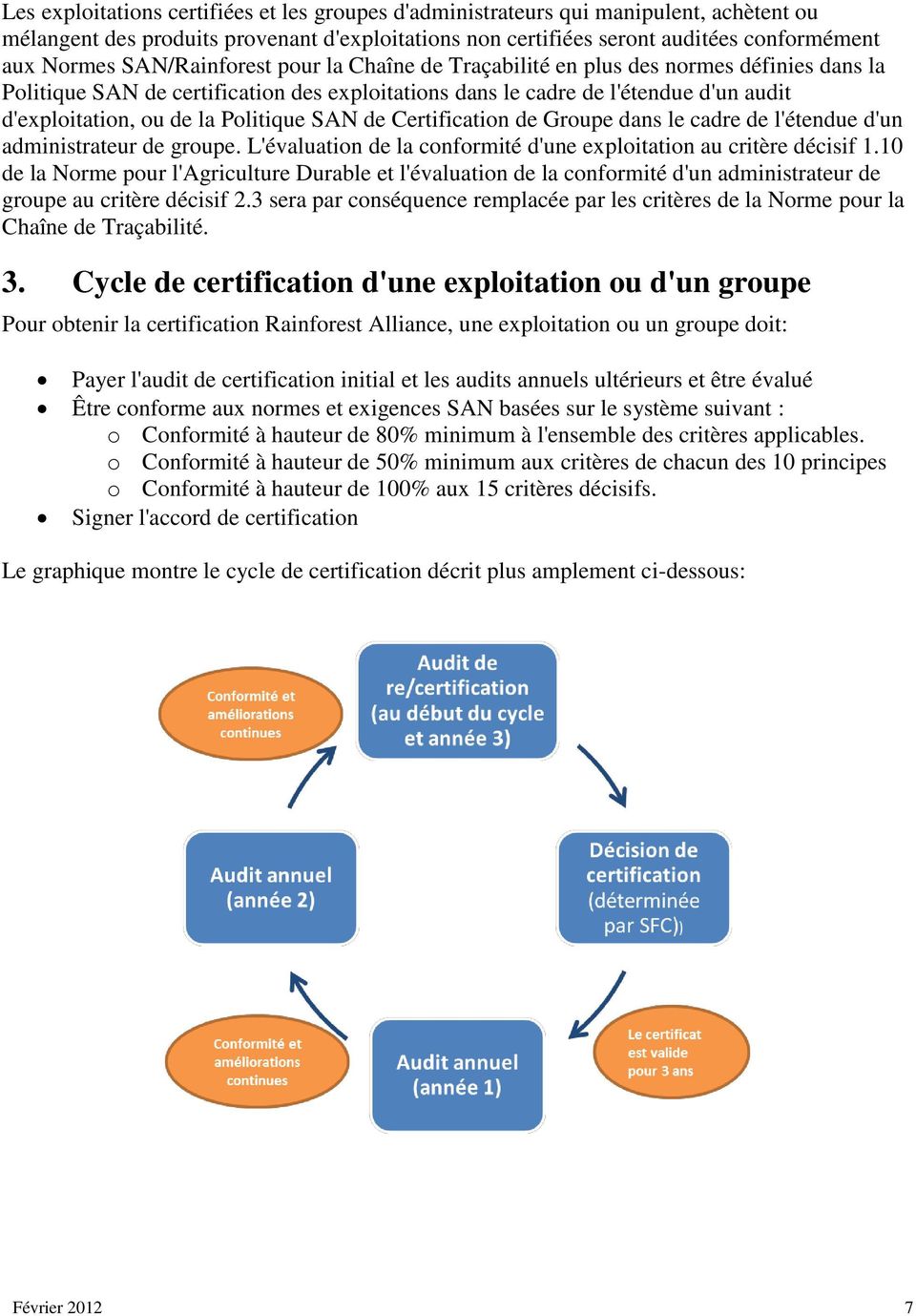 Politique SAN de Certification de Groupe dans le cadre de l'étendue d'un administrateur de groupe. L'évaluation de la conformité d'une exploitation au critère décisif 1.