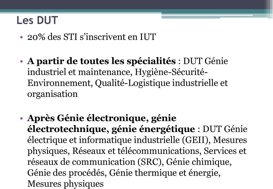 électrotechnique, génie énergétique : DUT Génie électrique et informatique industrielle (GEII), Mesures physiques, Réseaux